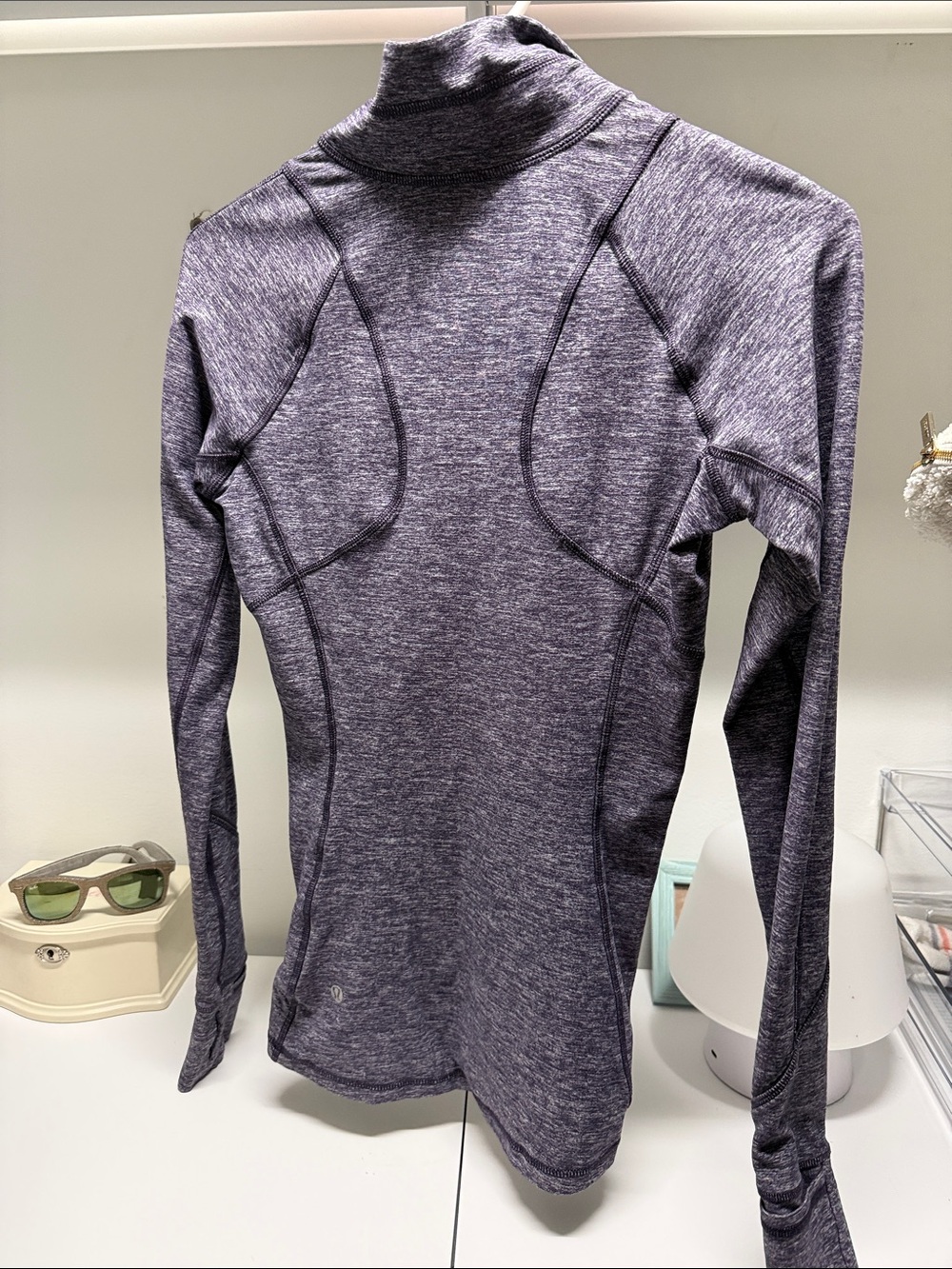 lululemon athletica Heathered Purple Long-Sleeve Mock Neck Top